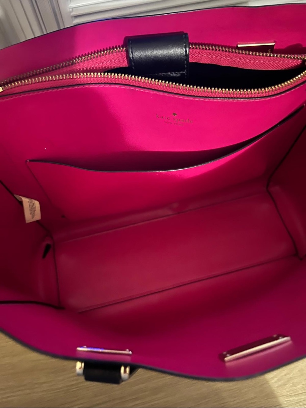 kate spade Black Tote with Pink Straps - Picture 4 of 4